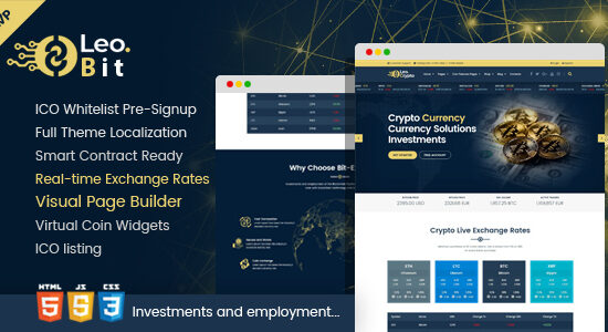 Leobit - Chủ đề WordPress tiền điện tử