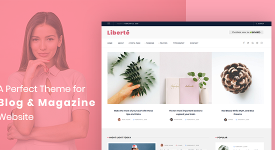 Liberte - Chủ đề WordPress dành cho tạp chí hiện đại