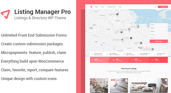 Listing Manager Pro - Chủ đề thư mục cho WooC Commerce