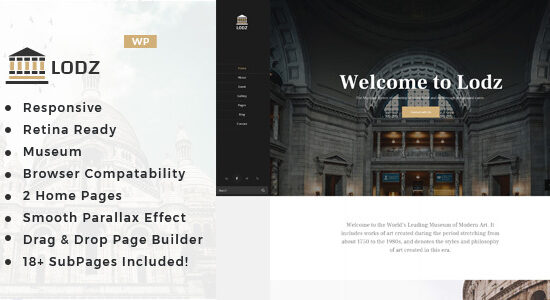 Lodz - Chủ đề WordPress về Bảo tàng & Triển lãm