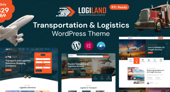 LogiLand - Theme WordPress Vận tải & Hậu cần + RTL