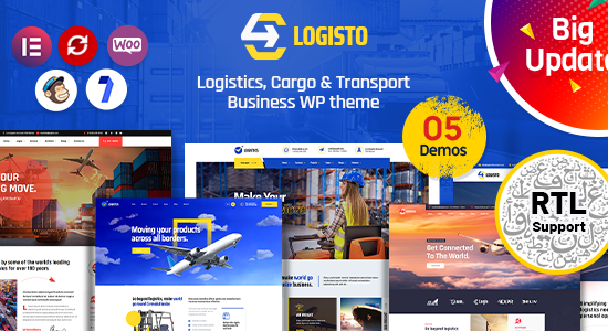 Logisto - Chủ đề WordPress về hậu cần và vận chuyển hàng hóa + RTL