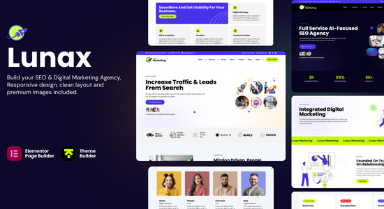 Lunax - Cơ quan tiếp thị kỹ thuật số & chủ đề SEO WordPress