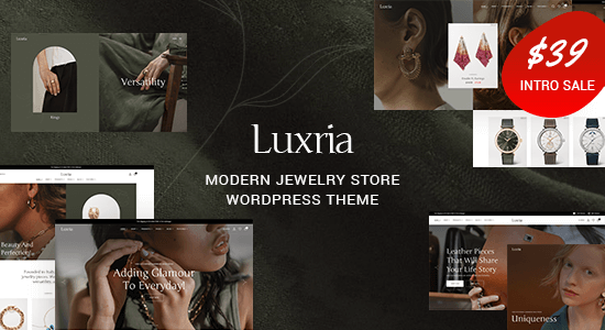 Luxria - Chủ đề WordPress của cửa hàng trang sức hiện đại