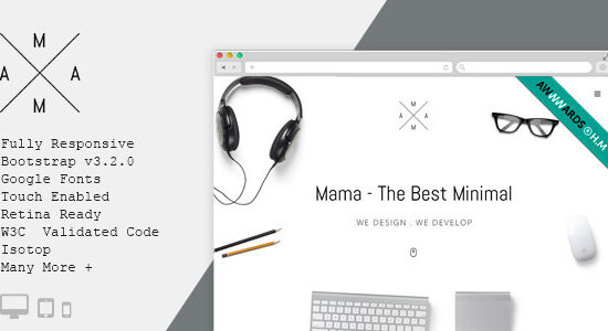 MAMA - Chủ đề WordPress danh mục đầu tư tối thiểu sáng tạo