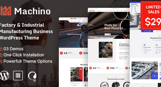 Machino - Chủ đề WordPress Nhà máy & Công nghiệp