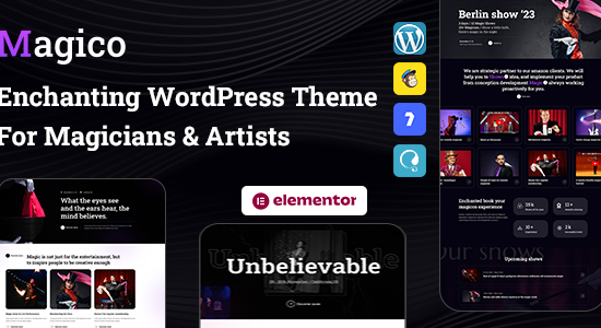 Magico - Chủ đề WordPress dành cho ảo thuật gia và nghệ sĩ