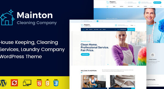 Mainton - Dịch vụ dọn dẹp WordPress Theme