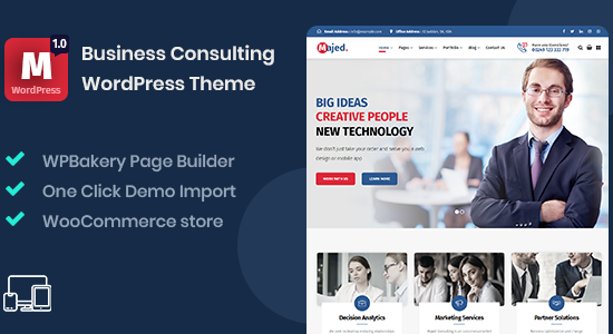 Majed - Chủ đề WordPress tư vấn kinh doanh