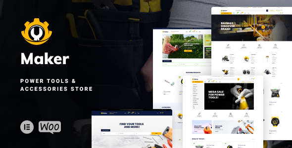 Maker – Cửa hàng công cụ WordPress Theme