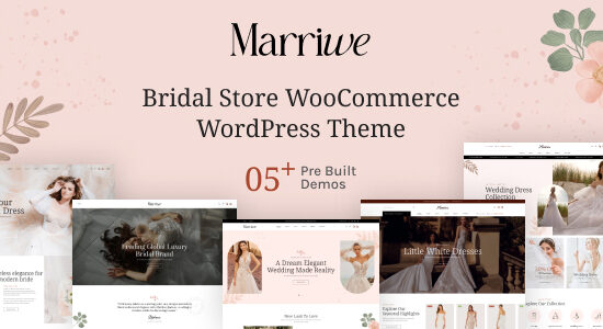 Marriwe - Chủ đề WordPress của Cửa hàng đồ cưới WooC Commerce