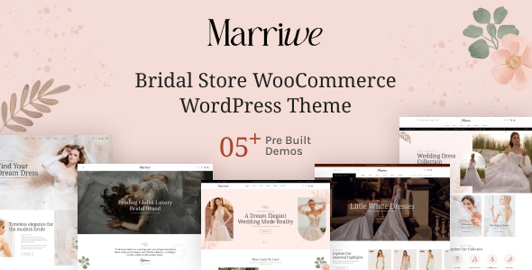 Marriwe - Chủ đề WordPress của Cửa hàng đồ cưới WooC Commerce