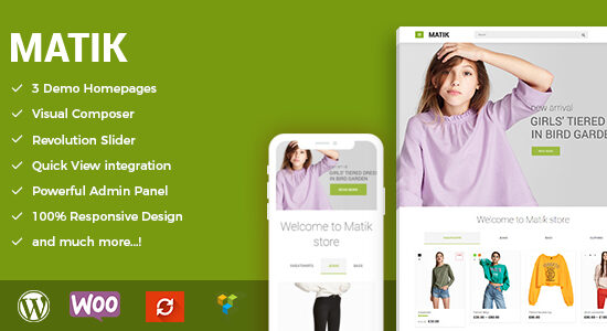 Matik - Chủ đề WordPress WooC Commerce tối giản