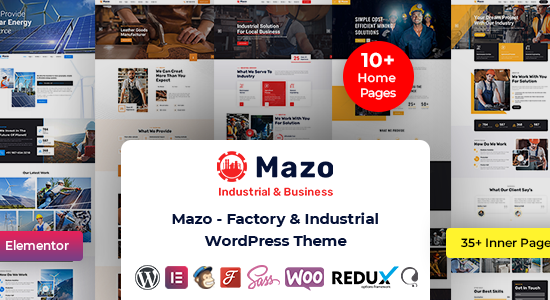 Mazo - Chủ đề WordPress của Nhà máy Công nghiệp Đa năng