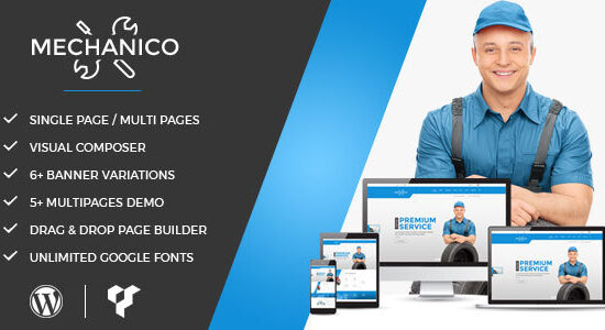 Mechanico - Chủ đề WordPress của cửa hàng cơ khí ô tô