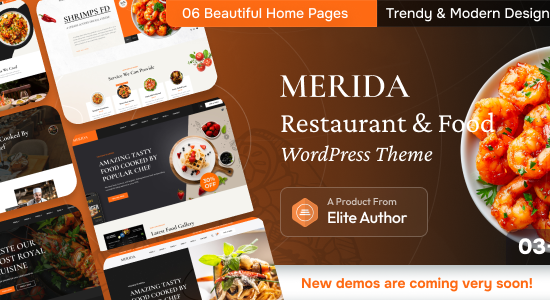 Merida - Chủ đề WordPress về nhà hàng và thực phẩm