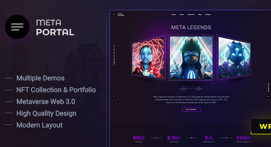 MetaPortal - Chủ đề WordPress danh mục đầu tư NFT