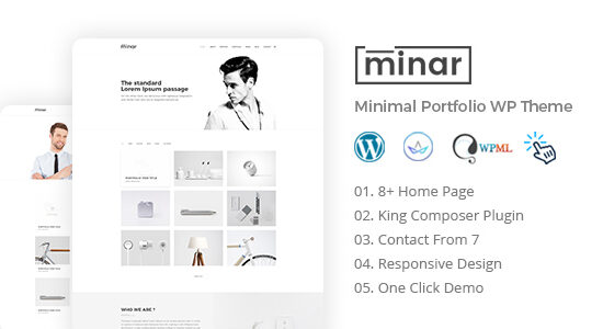 Minar - Chủ đề WordPress danh mục đầu tư tối thiểu