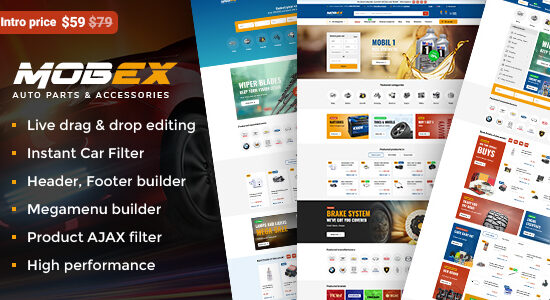 Mobex - Chủ đề WordPress phụ tùng ô tô