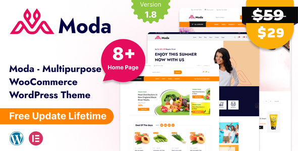 Moda - Chủ đề WordPress WooC Commerce đa năng có hỗ trợ RTL