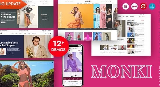 Monki - Chủ đề WordPress WordPress thời trang Elementor Fashion