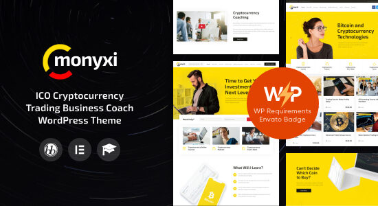 Monyxi | Chủ đề WordPress Huấn luyện viên Kinh doanh Giao dịch Tiền điện tử ICO