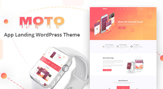 Moto - Chủ đề WordPress trang đích ứng dụng