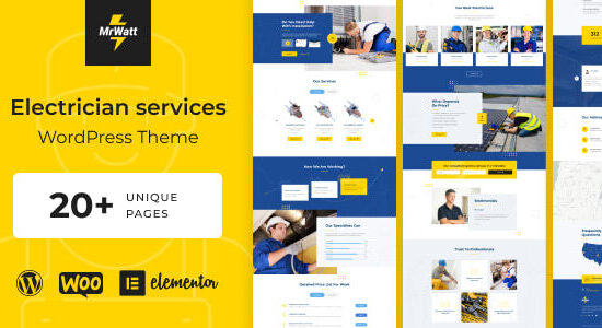 MrWatt - Chủ đề WordPress về dịch vụ thợ điện