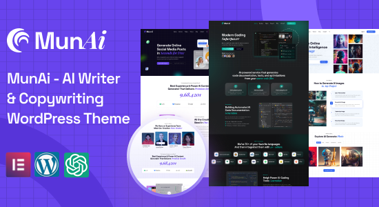 MunAi - AI Writer & Copywriting WordPress Theme