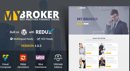 My Broker - Chủ đề WordPress tư vấn kinh doanh và tài chính