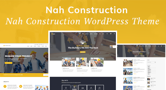 Nah Construction, Xây dựng chủ đề WordPress kinh doanh