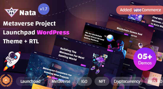 Nata - Chủ đề WordPress của Metaverse Project Launchpad Elementor