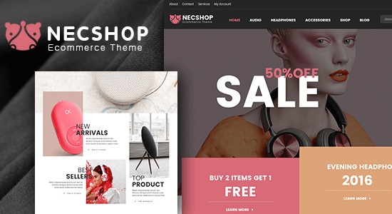 Nec Shop - Chủ đề WordPress WooC Commerce đa năng đáp ứng HiTech RTL