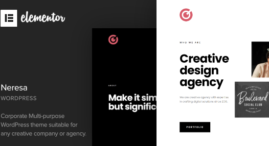 Neresa - Chủ đề WordPress của Elementor