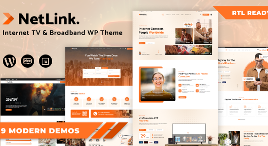 Netlink - Chủ đề WordPress của nhà cung cấp Internet và truyền hình băng thông rộng