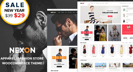 Nexon - Chủ đề WordPress đáp ứng đa năng của Cửa hàng quần áo WooC Commerce