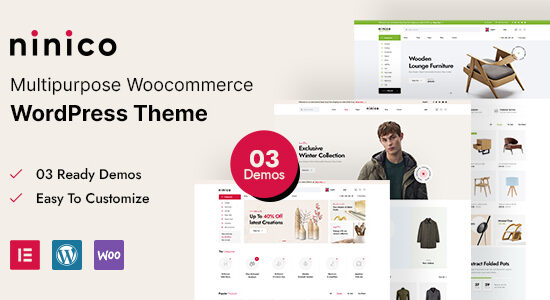 Ninico - Chủ đề WordPress WooC Commerce tối thiểu