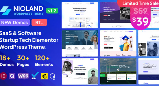 Nioland - Chủ đề WordPress về công nghệ khởi nghiệp phần mềm và SaaS