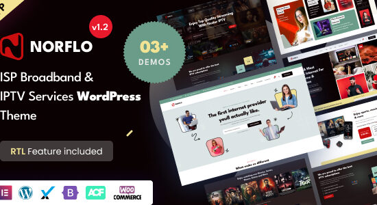 Norflo - Chủ đề WordPress của ISP & IPTV Services Elementor