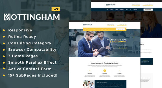 Nottingham: Chủ đề WordPress tư vấn kinh doanh