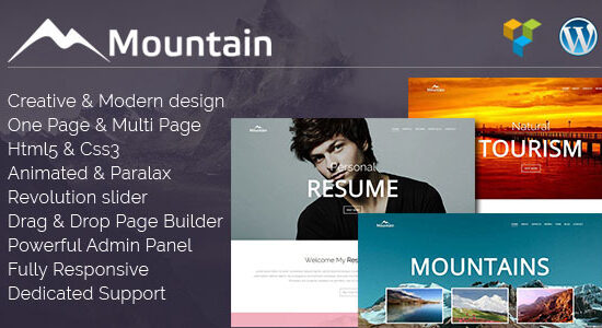 Núi | Chủ đề WordPress một trang sáng tạo