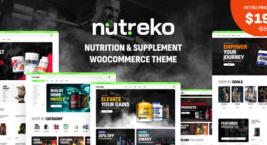 Nutreko - Chủ đề dinh dưỡng & bổ sung WooC Commerce