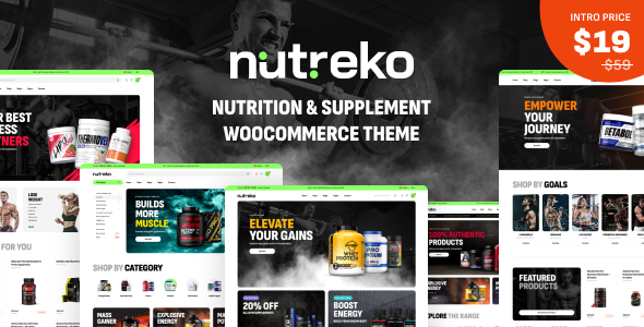 Nutreko - Chủ đề dinh dưỡng & bổ sung WooC Commerce