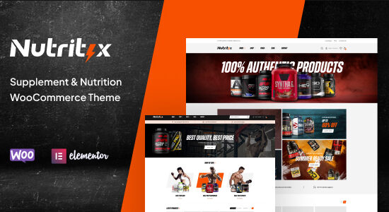 Nutritix - Chủ đề bổ sung & dinh dưỡng WooC Commerce