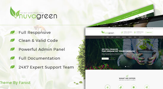 NuvaGreen - Chủ đề WordPress về Cảnh quan & Làm vườn