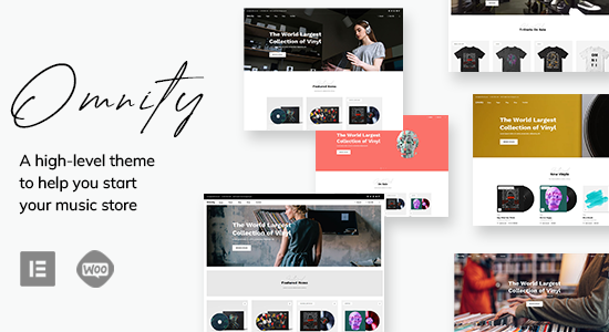 Omnity - Chủ đề WordPress của Cửa hàng Âm nhạc