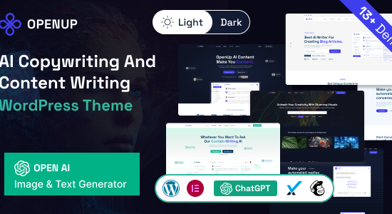 Openup - Người viết nội dung AI & Chủ đề WordPress ứng dụng AI