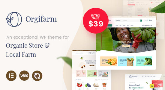 Orgifarm - Một chủ đề WordPress dành cho cửa hàng hữu cơ