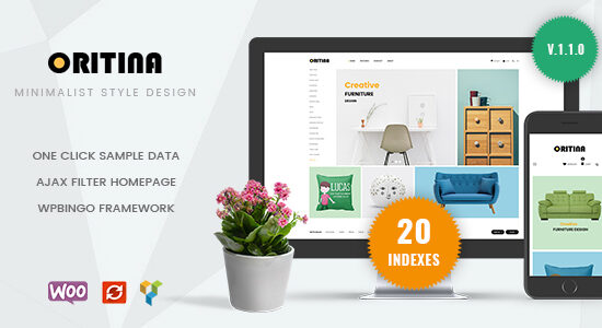 Oritina - Chủ đề WordPress nội thất tối giản cho WooC Commerce