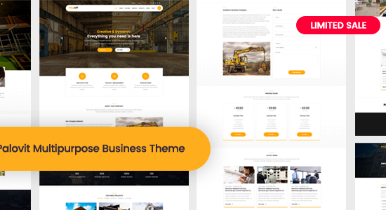 Palovit - Construction, Building Business WordPress Theme